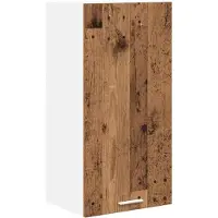 vidaXL Hangkast Oud Hout en Wit 40 x 31 x 80 cm Bewerkt hout