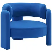 Sweeek Driepoot fauteuil in viltachtig stof Blauw