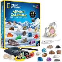 National Geographic Adventskalender voor kinderen - 2025 - edelsteen - mineralen - 24 dagen - Kerstmis - adventskalender 2025-countdown - adventskalender voor meisjes en jongens