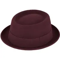 Fiebig Wolvilten Pork Pie kleur Bordeaux rood maat 56