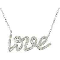 Diadema Ketting "liefde" zilver zirkoniumoxiden 925