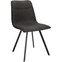 WGXL Collection Eetkamerstoel Noan - Microvezel - Antraciet -