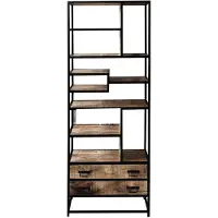 WGXL Collection Boekenkast Mia - 2 Lades - Mangohout -