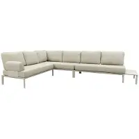 Qopps Loungeset Alfi - Aluminium - Latte Light - Hoekbank -