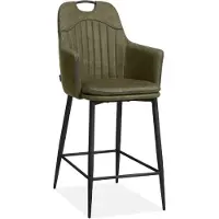 MX Sofa Barstoel Morris - Zithoogte 68 cm - microvezel - Mossgroen - MxSofa