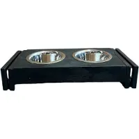 WGXL Collection Hondenbak - Mangohout - Klein - Zwart -
