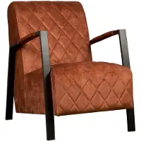 Tower Living Fauteuil Villa - Velvet - Koper -
