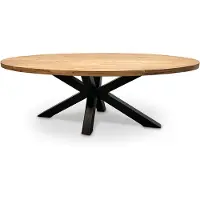 WGXL Collection Eettafel Acaciahout - Ovaal - Spinpoot 10 x 5 cm - 200 cm -