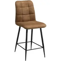MX Sofa Barstoel Dex - Zithoogte 63 cm - Microvezel - Cognac - MxSofa