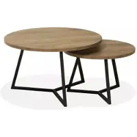 Maxfurn Salontafel Torino 2-delig - Lamulux - Rond -