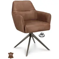 WGXL Collection Eetkamerstoel Brody - Draaibaar - Bull - Brown -
