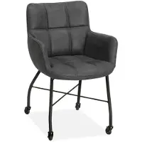 MX Sofa Eetkamerstoel Maud - Microvezel - Antraciet - MxSofa