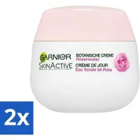 Garnier 2 x - SkinActive - Botanische Dagcrème - Rozenwater - Droge & Gevoelige Huid - 50 ml - Dagcrème - Rozenwater - Droge Huid - Gevoelige Huid - Hydraterende Crème