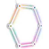Briloner Flow - LED Wandlamp voor binnen - dimbaar - met afstandsbediening - RGB IC dynamische kleurverandering - muzieksensor - wit