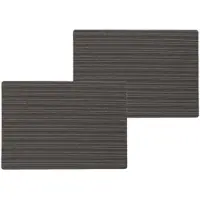 Wicotex Placemats Othos - 6x stuks - zwart - 30 x 43 cm - anti slip laag - Teflon coating toplaag