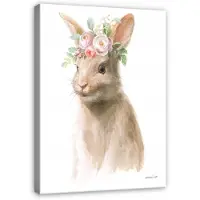 WALLARENA - Canvas schilderij - 120x80 cm - Schattige konijnen voor de kinderkamer
