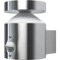 Osram Wandlamp buiten met bewegingssensor ENDURA STYLE CYLINDER, alu / grijs / zink, Roestvrij staal, Modern