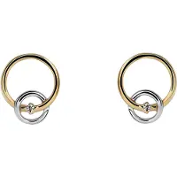Orphelia 'Antoine' Dames 925 Sterling Zilver Stud Oorbellen - Zilver/Goud ZO-7503/1