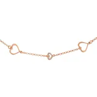 Orphelia 'Alfina' Dames 925 Sterling Zilveren Armband - Roze ZA-7383