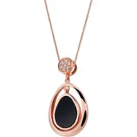 Orphelia 'Alda' Dames 925 Sterling Zilveren Ketting met Hanger - Roze ZH-7470