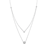 Orphelia Dames 925 Sterling Zilveren Ketting - Zilver ZK-7492