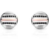 Orphelia 'Maxwell' Dames 925 Sterling Zilveren Stud Oorbellen - Zilver/Roze ZO-7501