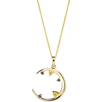 Orphelia 'Eline' Dames 925 Sterling Zilveren Ketting met Hanger - Goud ZH-7497/G