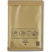 Mail lite Gevoerde enveloppen F/3 Goud Zonder venster Kleefstrip 100 Stuks