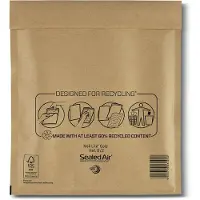 Mail lite luchtkussenenveloppen, goud, E/2, 220 x 260 mm, doos van 200 stuks