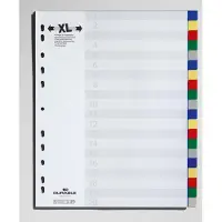 Durable Blanco tabbladen A4+ Kleurenassortiment 20 tabs PP (Polypropeen) 11 Gaten 6759-27