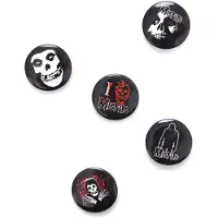 Misfits Button Skull 5-pack
