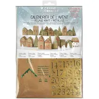 Graine Créative Adventshuisjes knutselset, kerstdorp, doe-het-zelf adventskalender