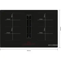 Bosch PVQ811H26E vacuüm inductiekookplaat, 4 branders, 7400 W, zwart