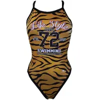 Turbo Tiger College Swimsuit Bruin 4XL Vrouw