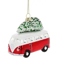 Brisa VW Collection - Volkswagen T1 Bulli Bus kerstversiering & decoratie van glas in geschenkdoos (schaal 1:40)