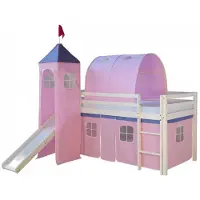 Homestyle4u Hoogslaper - 90x200 cm - Wit - Roze