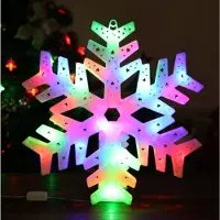 ECarla XXL Hangende Sneeuwvlok Decoratie LED Multikleur - 40cm