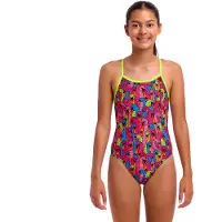 Funkita Single Strap One Piece Swimsuit Roze 10 Years Meisje
