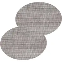 Secret De Gourmet Placemat Maoli - 4x - ovaal - grijs - 48 x 35 cm - kunststof - onderlegger - Tafel onderleggers