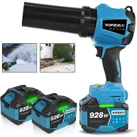 Yofidra Accu Bladblazer met 2x 4500 mAh Accu - 300 m/s Turbo Blazer - Borstelloze Motor - Blaaskracht 1,2 kg - voor Auto-Reiniging, Verwijdert Stof en Sneeuw