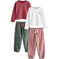 Next Nachtkledij groen / bourgogne / offwhite