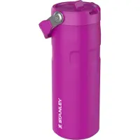 Stanley Flip Straw 2.0 Waterfles Met Rietje 0.47L - 10 Uur Koud - 2 Dagen Koud Met IJs - Roestvrijstalen Drinkfles - BPA Vrij - Lekvrij - Vaatwasserbestendig - Violet Blossom
