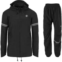 Agu Original Essential Regenpak – 100% Waterdicht & Winddicht – Dames & Heren - Poray 5.000 – Gerecycled Materiaal – Zwart - Maat S