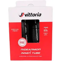 Vittoria 2x Ridearmor Tubeless 700c X 28 + 2x Competition Tubes Racefietsband