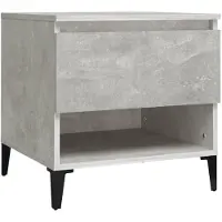 vidaXL Bijzettafel 50x46x50 cm bewerkt hout betongrijs