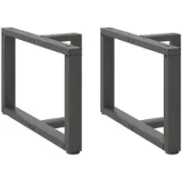 vidaXL Salontafelpoten 2 st T-vormig 60x25x(42-43) cm staal antraciet
