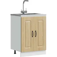 vidaXL Spoelbakonderkast Kalmar 60x46x81,5cm bewerkt hout sonoma eiken