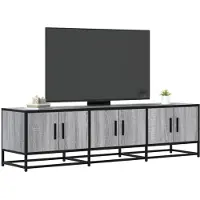 vidaXL Tv-meubel 150x35x41 cm bewerkt hout metaal grijs sonoma eiken