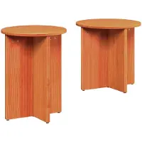 vidaXL Salontafel 2 st Wasbruin 41.5 x 41.5 x 46 cm