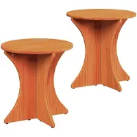 vidaXL Salontafel 2 st Wasbruin 46 x 46 x 47 cm Massief grenenhout